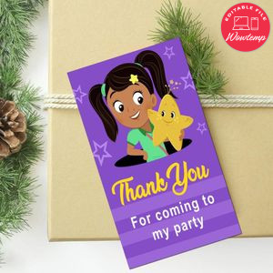 Nina's World Thank You Tag Customizable Template To Print At Home Instant Download
