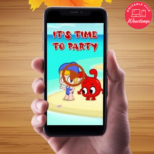 Morphle Birthday Video Invitation Digital Template Customizable Instant Download
