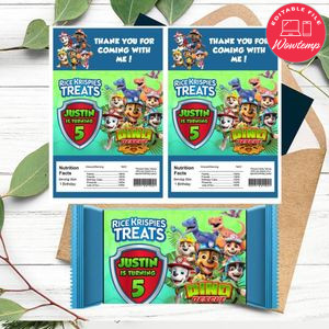 Dino rescue Rice Krispies Treats Template Printable Instant Download
