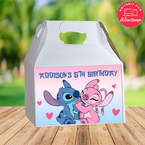 Stitch And Angel Gable Box Digital File Printable Instant Download