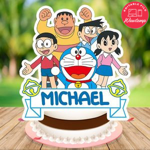 Doraemon Cake Topper Template Printable Instant Download