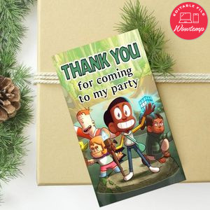 Craig Of The Creek Thank You Tag Customizable Template To Print At Home Instant Download