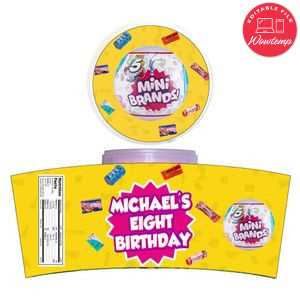 Surprise Mini Brands Cotton Candy Label Template To Print At Home Instant Download