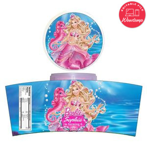 Sirena Barbie Cotton Candy Label Template To Print At Home Instant Download