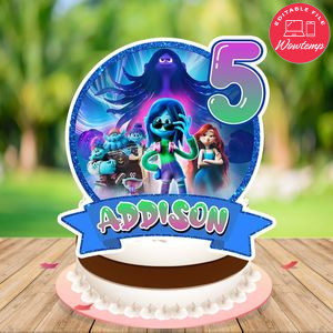 Teenage Kraken Cake Topper Template Printable Instant Download