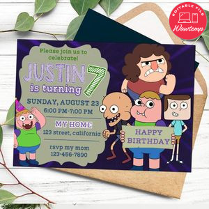 Clarence Invitation Customizable Template to Print at Home Instant Download