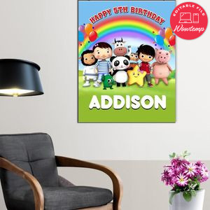 Little Baby Bum Birthday Poster Digital File Printable Instant Download