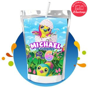 Hatchimal Capri Sun Birthday Labels Digital File Printable Instant Download