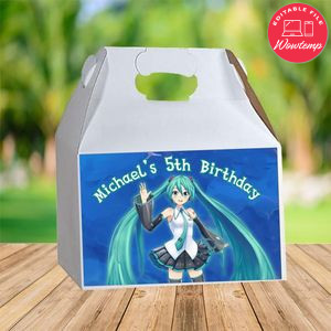 Hatsune Miku Gable Box Digital File Printable Instant Download