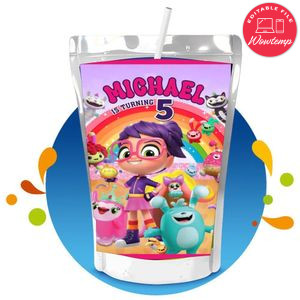 Abby Hatcher Capri Sun Birthday Labels Digital File Printable Instant Download