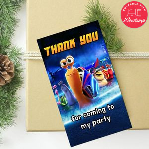 Turbo Racing Team Thank You Tag Customizable Template To Print At Home Instant Download