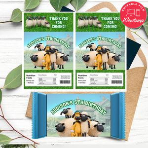 Shaun the Sheep Rice Krispies Treats Template Printable Instant Download