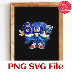 Sonic Birthday 5 Customer request PNG file template