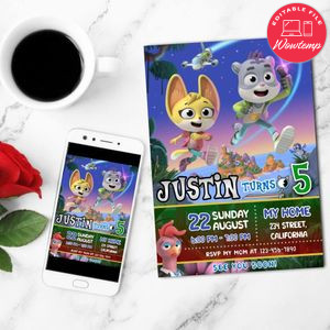 Creature Cases Mobile Invite Customizable Template Instant Download