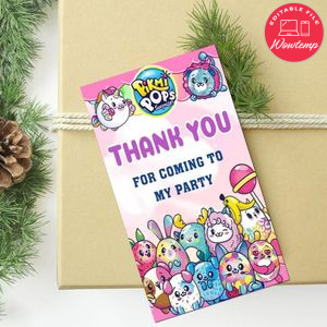 Pikmi Pops Thank You Tag Customizable Template To Print At Home Instant Download