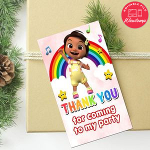 Nina Cocomelon Thank You Tag Customizable Template To Print At Home Instant Download