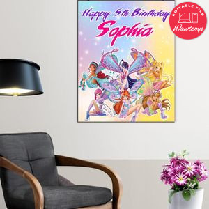 Winx Birthday Poster Digital File Printable Instant Download