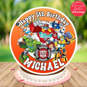 Rescue bots Cake Topper Template Printable Instant Download