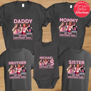 Black Pink Family Birthday Vacation PNG file template