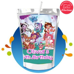 Enchantimals Capri Sun Birthday Label Digital File Printable Instant Download