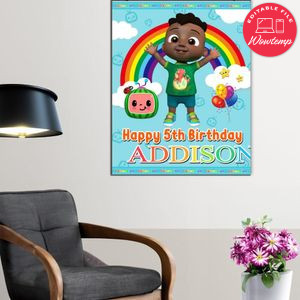 Cocomelon Cody Birthday Poster Digital File Printable Instant Download