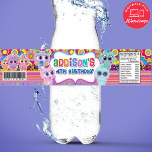 Ksimerito Birthday Water Bottle Label Template to Print at Home Instant Download