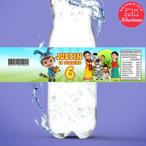 Infobells Birthday Water Bottle Label Template to Print at Home Instant Download