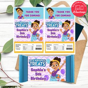 Meekah Rice Krispies Treats Template Printable Instant Download