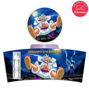 Luffy Gear 5 Cotton Candy Label Template To Print At Home Instant Download