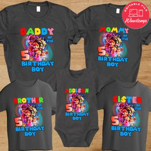 Super Mario Bros Family Birthday T-Shirt