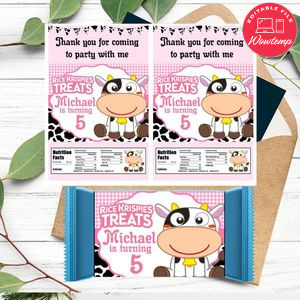 Vaca Lola Rice Krispies Treats Template Printable Instant Download