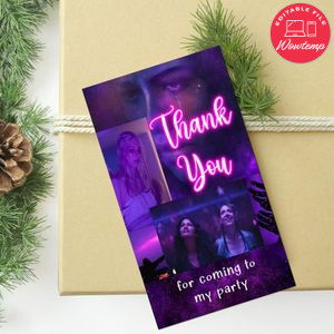 Euphoria Thank You Tag Customizable Template To Print At Home Instant Download