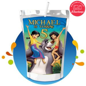 The jungle book Capri Sun Birthday Labels Digital File Printable Instant Download