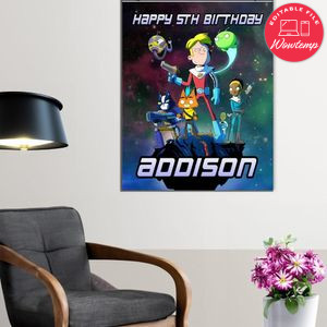 Final Space Birthday Poster Digital File Printable Instant Download