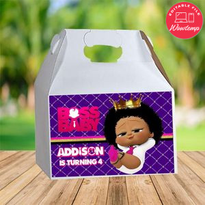 Boss Baby Girl Gable Box Digital File Printable Instant Download