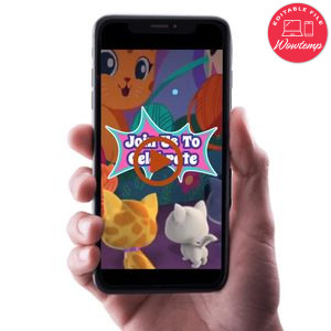 Super Kitties Birthday Video Invitation Digital Template Customizable Instant Download