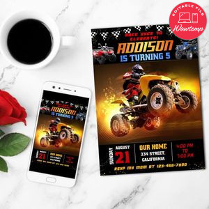 Atv Mobile Invite Customizable Template Instant Download