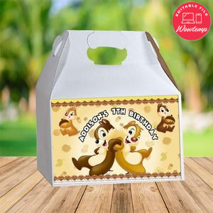 Chip And Dale Gable Box Digital File Printable Instant Download