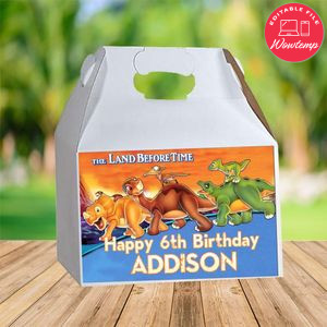 Land Before Time Gable Box Digital File Printable Instant Download