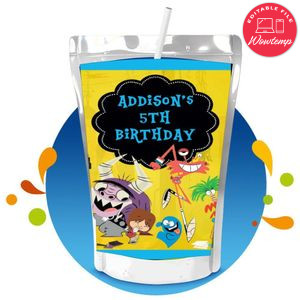 Foster's home Capri Sun Birthday Label Digital File Printable Instant Download