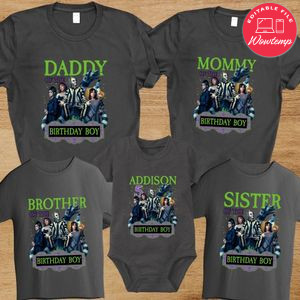 Beetlejuice 2 Family Birthday Party T-Shirt