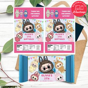 Labubu Rice Krispies Treats Printable Instant Download