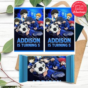 Blue lock Rice Krispies Treats Template Printable Instant Download