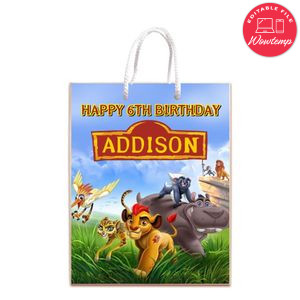 The Lion Guard Gift Bag Label Template Printable Instant Download
