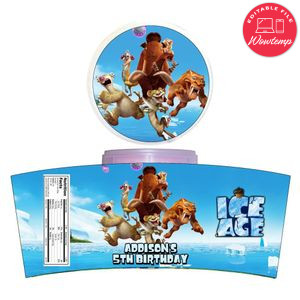 Ice Age Cotton Candy Label Template To Print At Home Instant Download