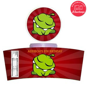 Om Nom Cotton Candy Label Template To Print At Home Instant Download