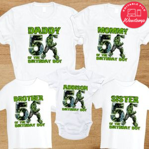 Hulk smash Family Birthday PNG file template