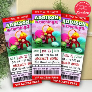 Buddi Ticket Invitation Customizable Template Instant Download