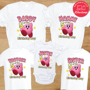 Kirby Birthday Family Trip Vacation PNG file template