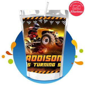 ATV Capri Sun Birthday Label Digital File Printable Instant Download